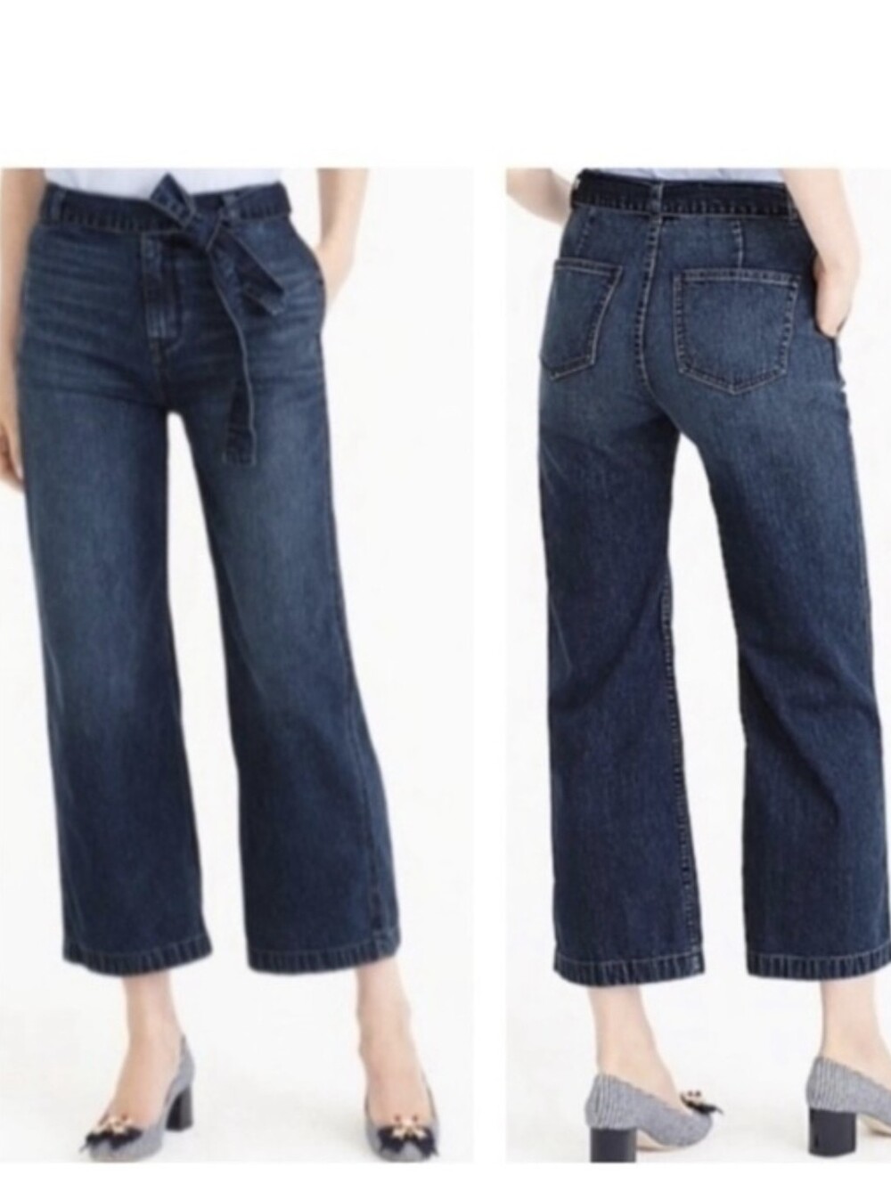 NWT - J. Crew Rayner Wide-Leg Tie-Waist Jeans